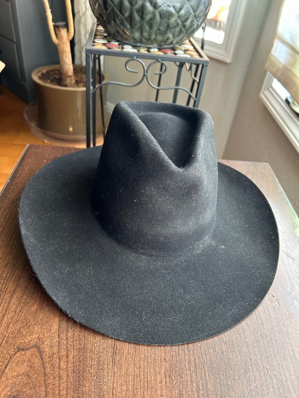 Vintage Eddy Bros. cowboy hat by Chris Eddy XX fur blend black 6 7/8